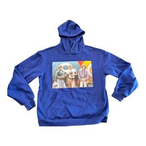 Dumbgood Dazed and Confused Hoodie‎ Graphic Print Pullover Sweatshirt Size Small